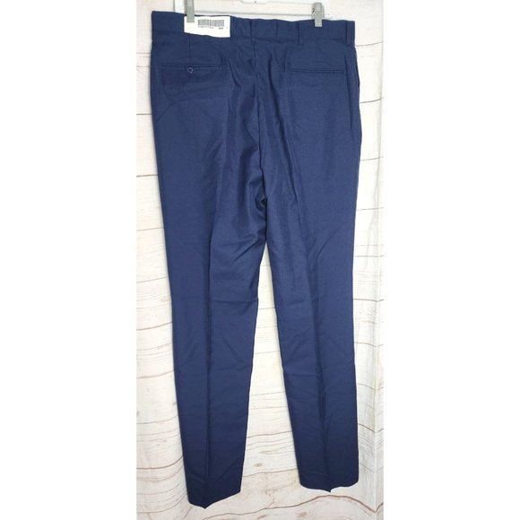 D.S.C.P by Tennessee Apparel Corp. 38R Blue Slacks Men's Polyester/Wool Pants - Picture 2 of 15